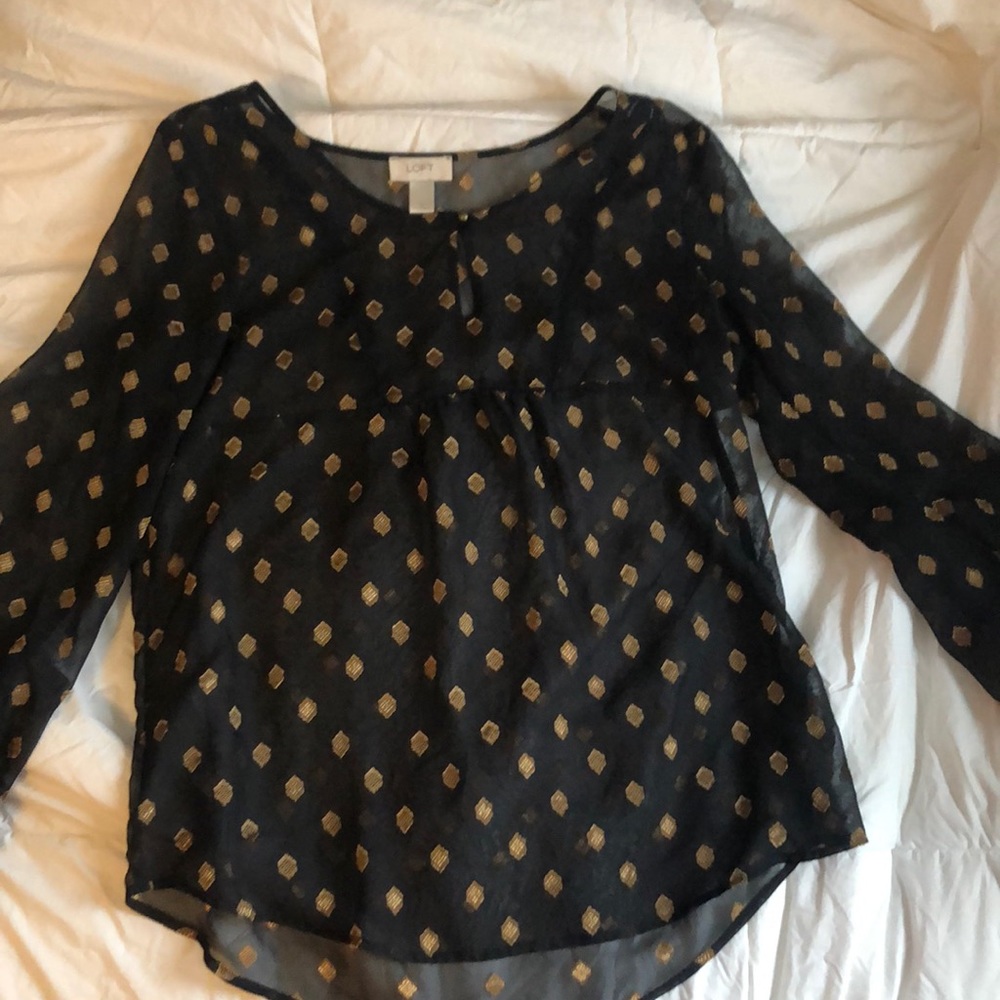 Black and Gold Top FreePeople